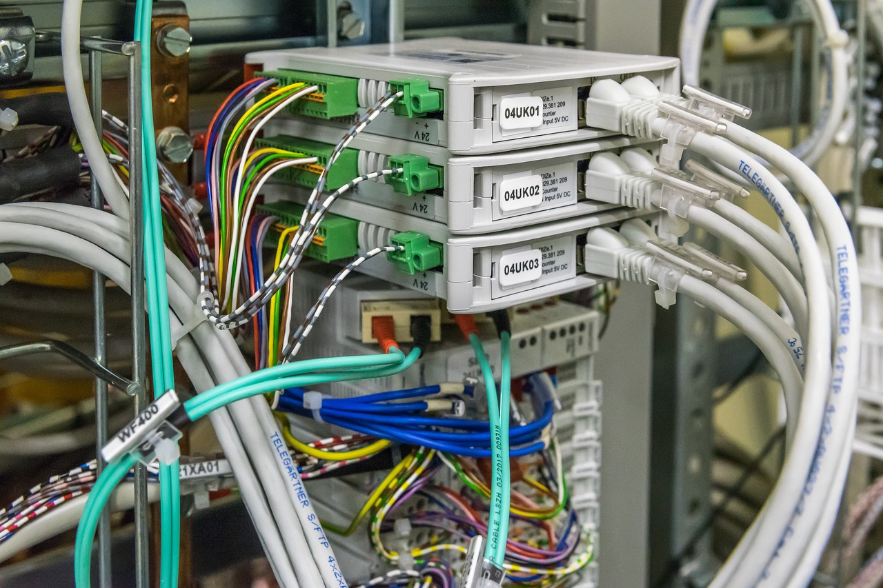 engineer installing network